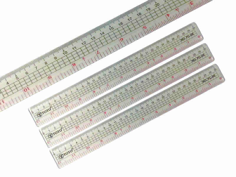 Transparent ruler.