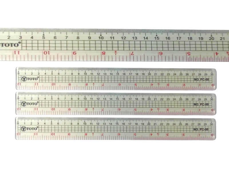 Transparent ruler.