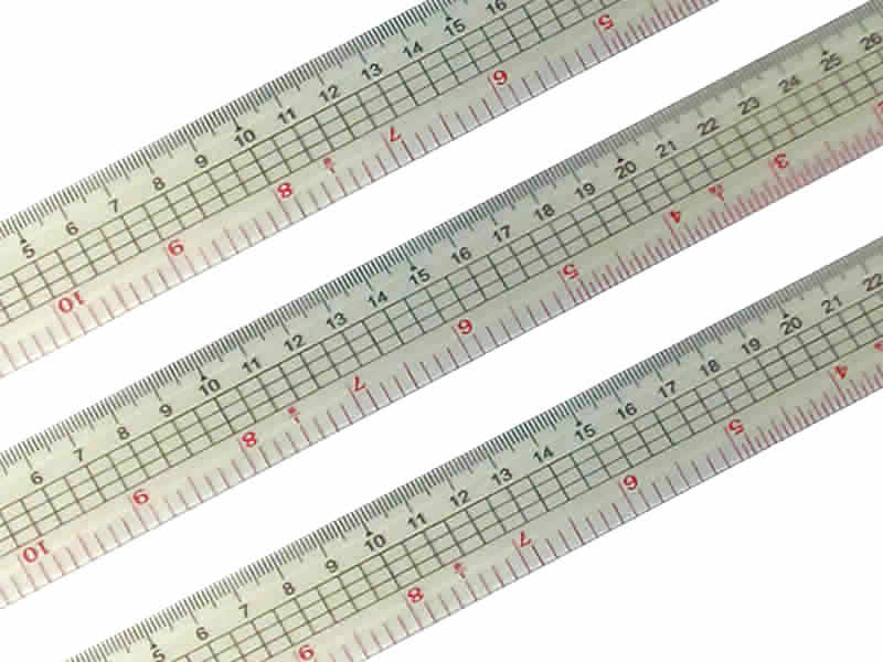 Transparent ruler.