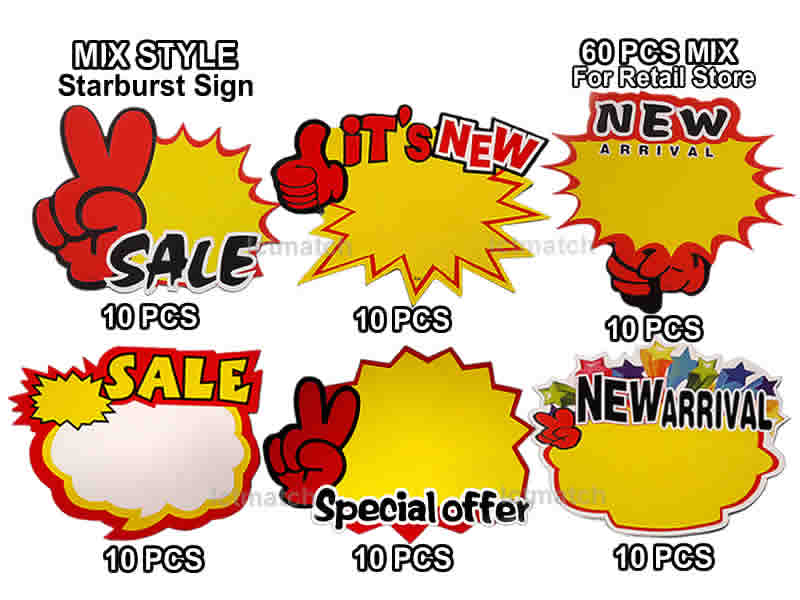 MIX Starburst Sign 60 pcs